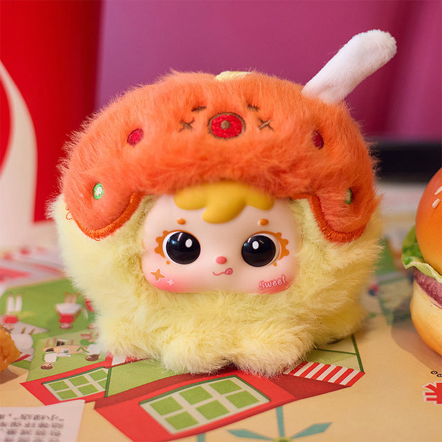 Samuel Three Little Shrimp Plush Keychain Blind Box French Fries Shaped Doll Girl's Gift
