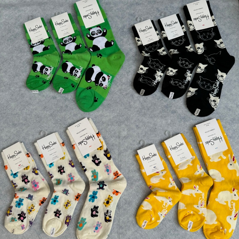 Happysocks Family Matching Trendy Socks for Mom and Kids, All-Season Pure Cotton Mid-Calf Socks for Boys and Girls Happysocks Family Matching Trendy Socks for Mom and Kids, All-Season Pure Cotton Mid-Calf Socks for Boys and Girls