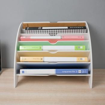 Factory promotion fan-shaped information rack public supplies multi-layer desktop file storage rack classification file rack creative sorting storage storage