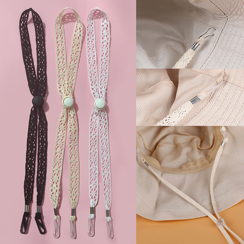Lace Windproof Hat Strap, Special Straw Hat Strap, Sun Hat Anti-Fall Strap, Fisherman Hat Strap, Adjustable Hat Strap for Women
