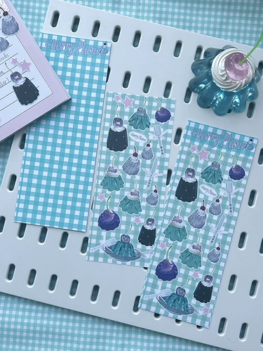 CherryPlanet Оригинальная звездная десертная наклейка с фруктической десертной наклейкой тупой фильм