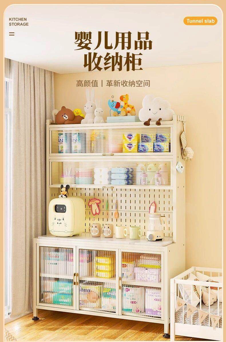 товар из китая 加厚婴儿喂养台收纳柜宝宝用品健康多层多功能置物架大容量储物柜