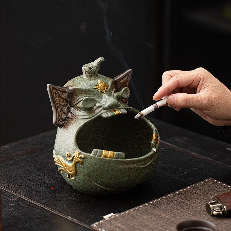 清一工坊陶瓷烟灰缸真的能防烟味吗?2026年客厅必备高级摆件趋势