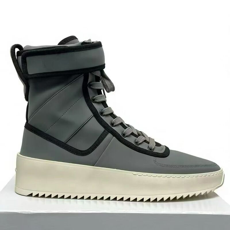 The Exclusive High-Street Style 4Th Wolf Gray Military-Style High-Top Shoes on the Market