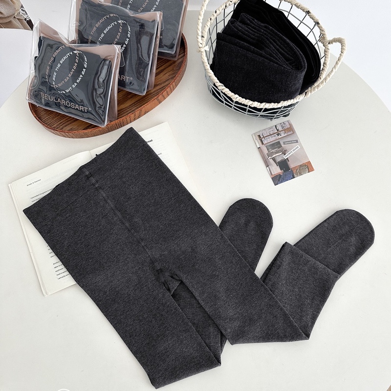Jn26 Degree Threaded Wool Tights Autumn Style Non-Fleece Mid-Waist Slimming Butt-Lifting Inner Leggings 1705522