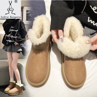 Andrew kangaroo genuine andrew kangaroo two-wear thick-soled fur snow boots celebrity endorsement tk