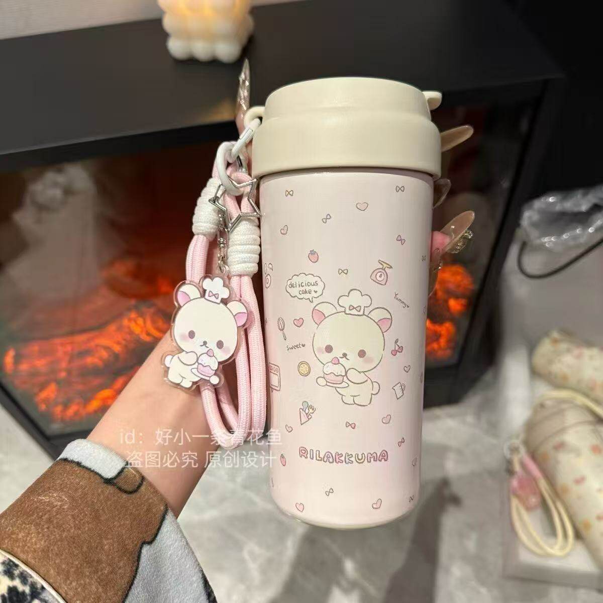 Оригинальная вакуумная колба [Xiongmei] Easy bear вакуумная колба из нержавеющей стали 316 cute ins water cup керамическая вакуумная колба