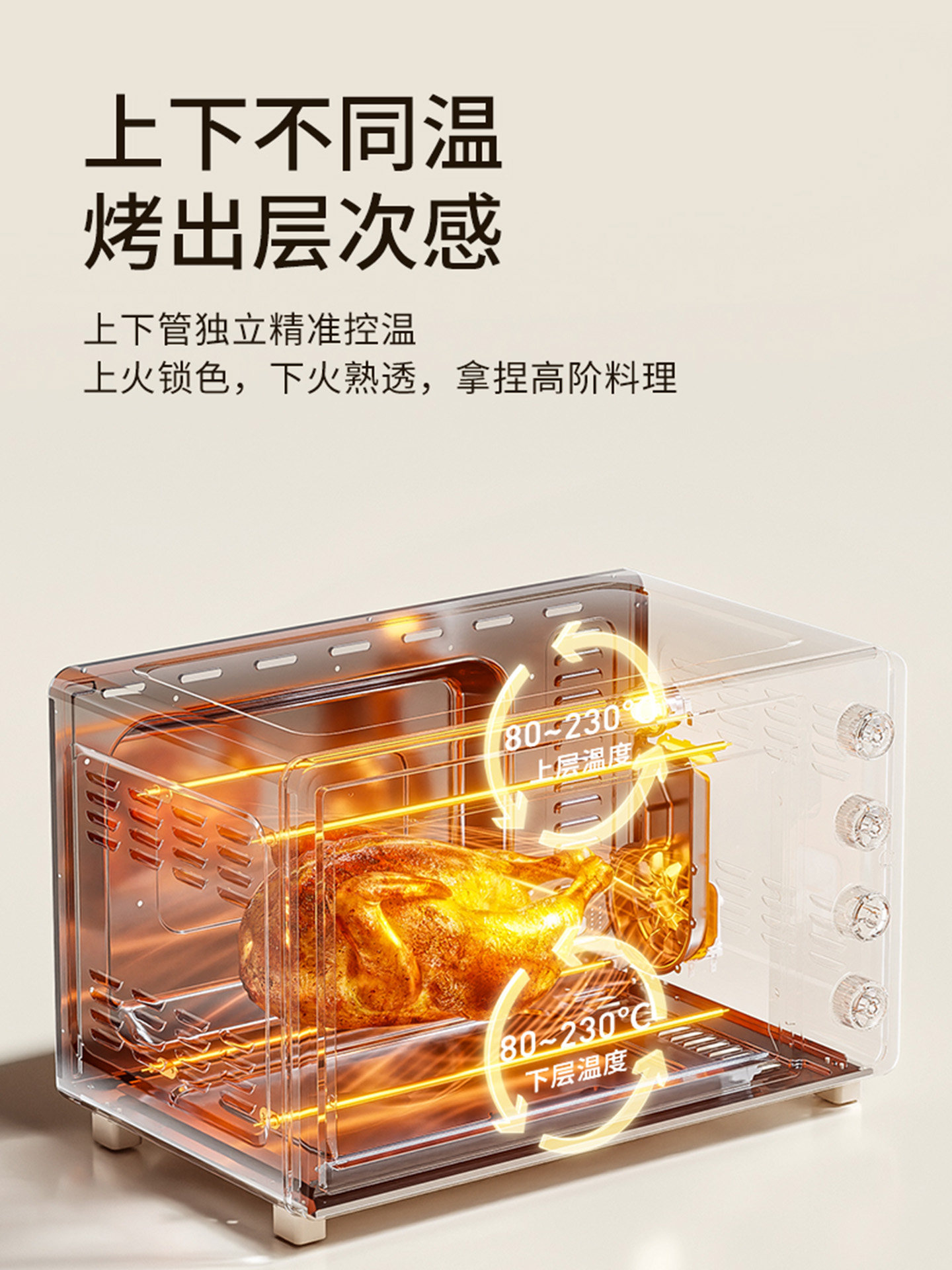Joyoung Electric Oven New Model Small Convection Oven for Home Use 40 Liters Large Capacity Air Fryer Oven Baking Machine Vn317