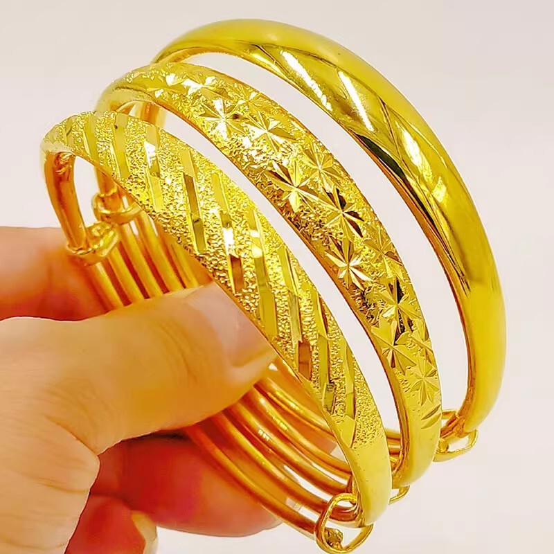 Gold-Plated Silver Bracelet for Women, Never Fades, Gold Jewelry, Real Gold 9999, Gift for Best Friend, Girlfriend, Mother's Day Gold-Plated Silver Bracelet for Women, Never Fades, Gold Jewelry, Real Gold 9999, Gift for Best Friend, Girlfriend, Mother's Day