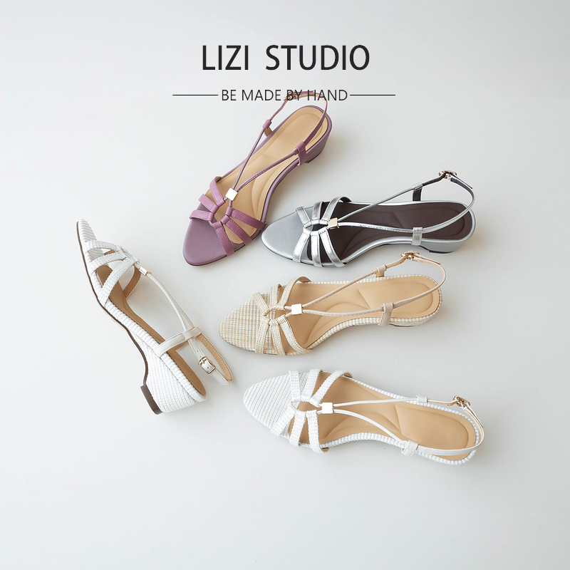 【Lizi】5Cm Women's Sandals 2026 New Summer Model, Stunning Mid-Heel Woven Hollow Open-Toe Chunky Heel Roman Shoes 【Lizi】5Cm Women's Sandals 2026 New Summer Model, Stunning Mid-Heel Woven Hollow Open-Toe Chunky Heel Roman Shoes