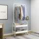 Floor-standing clothes rack, coat rack, movable balcony clothes rack, indoor simple clothes rack, storage rack