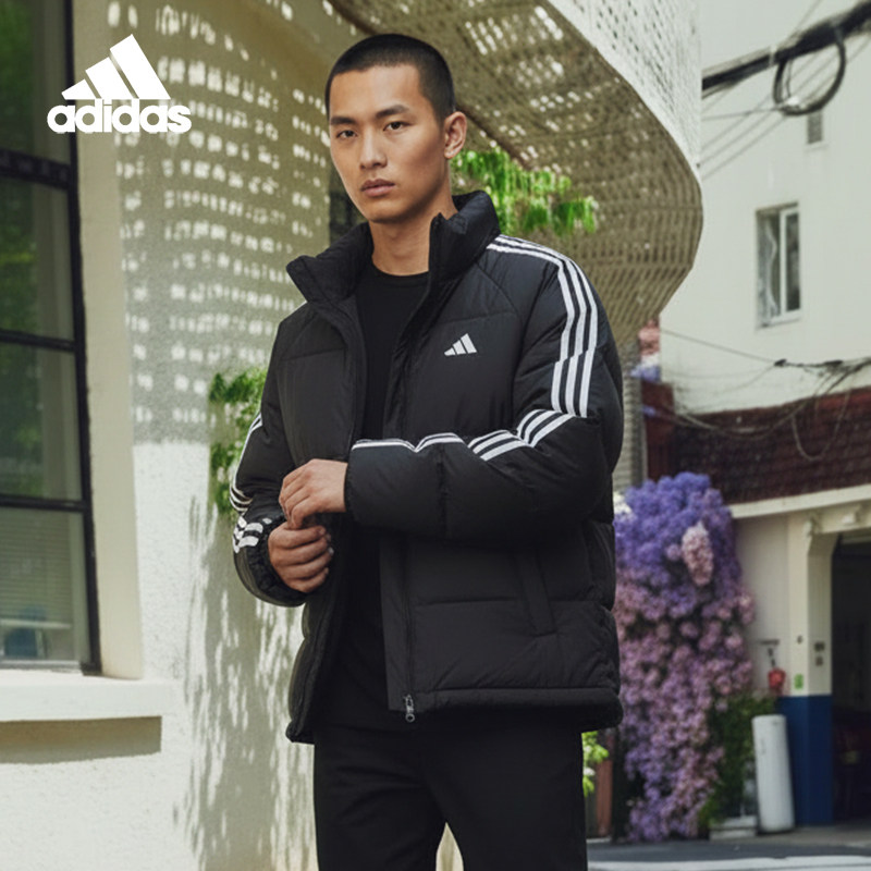 Adidas/мужской теплый повседневный спортивный пуховик Adidas genuine 2025 с воротником-стойкой KC2487