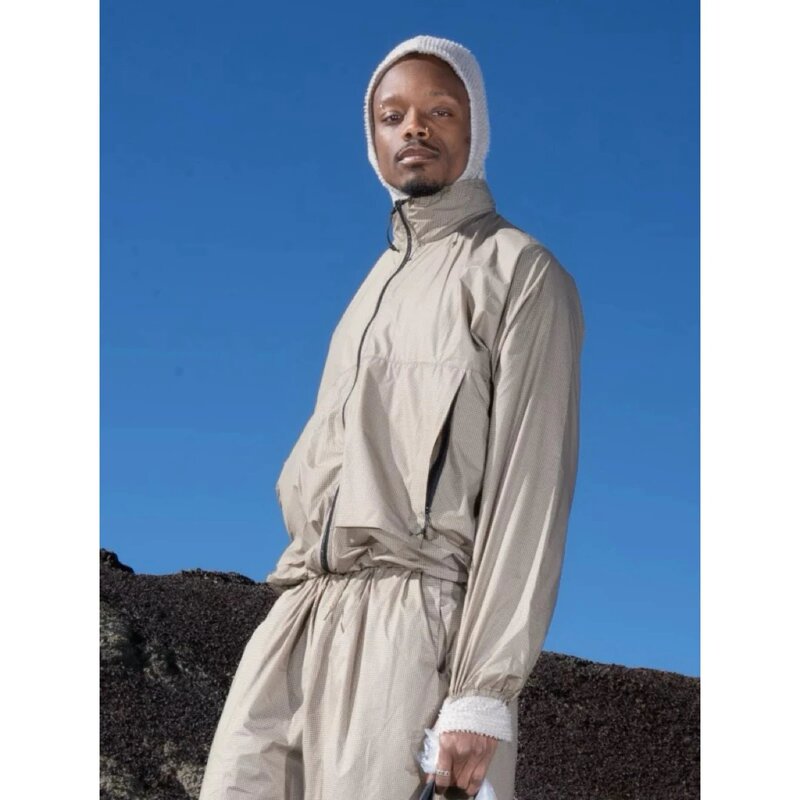 Nada Gnuhr Collaboration Lightweight Breathable Trail Running Sun Protection Pants Stand Collar Jacket Set Unisex