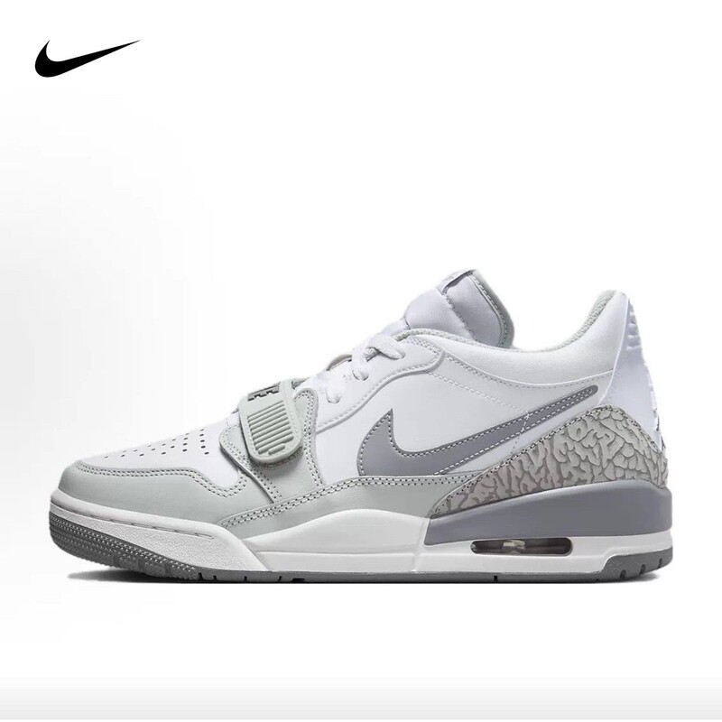 Nike Men's Shoes Air Jordan Legacy White Cement Aj312 Women's Shoes Low-Top Retro Casual Sneakers