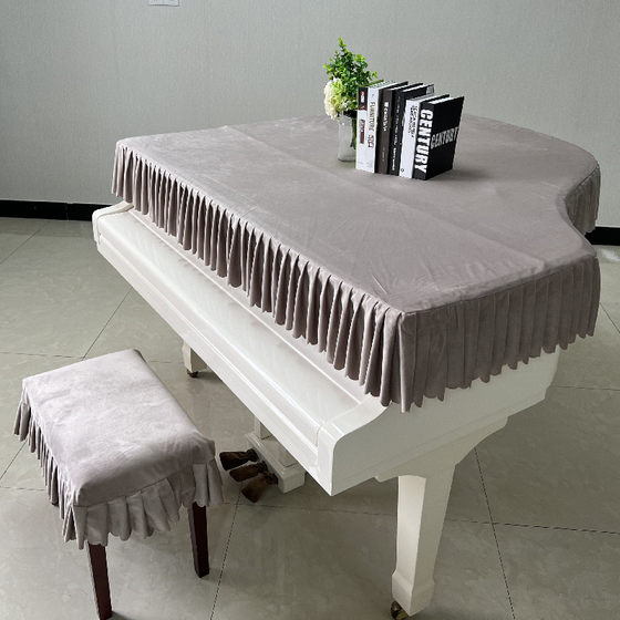 Qiyan Custom-Made 두꺼운 고품질 벨벳 그랜드 피아노 반 커버 유럽 현대 단순한 방진 커버 대변 커버