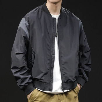 Jacket jacket men's spring and autumn men's clothing trendy men's black top autumn 2023 new men's baseball uniform large size