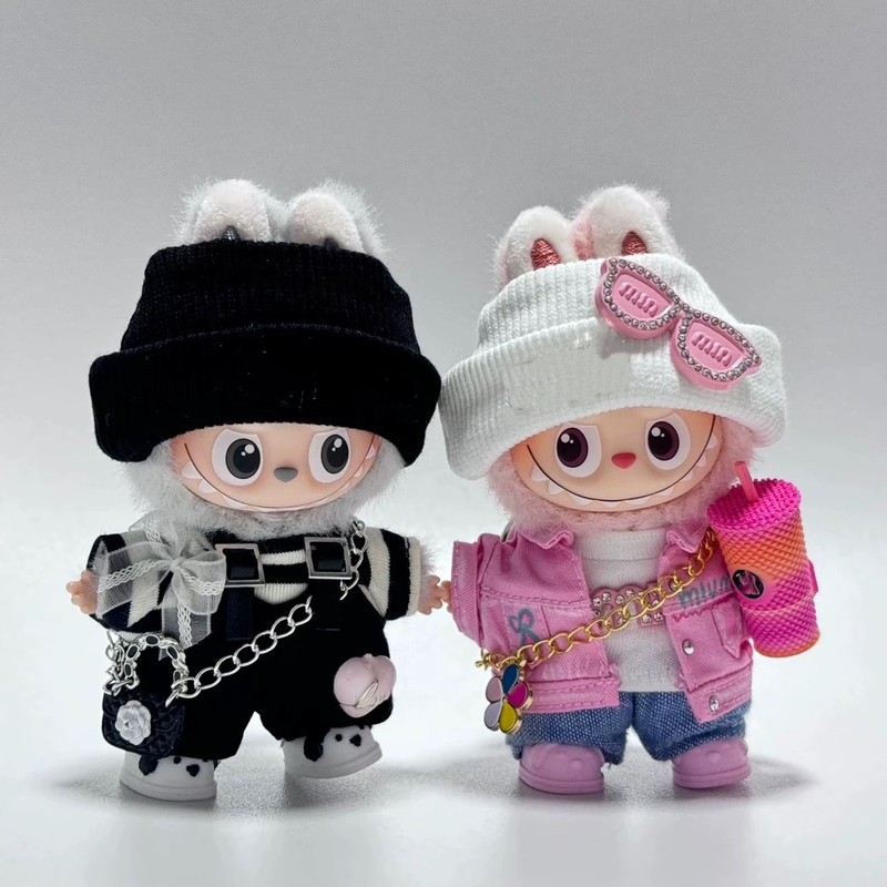 Only Clothes】Labubu 4.0 Labubu Internet Celebrity Hot-Selling Blind Box Secret Code Bubble Mt Trendy Toy Doll Clothes