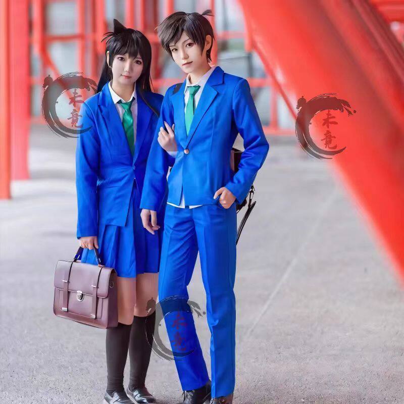 名侦探柯南cos毛利兰 工藤新一cosplay校园校服男女学院全套服装