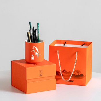 Customized zodiac ceramic pen holder office student desktop stationery storage gift ornaments business souvenirs