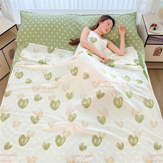 Fully cotton partition dirty sleeping bag single travel sleeping bag sheet quilt cover travel hotel business trip portable three-piece set