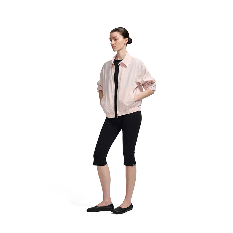 Lram “Fog Pink Jacket” 100% Cotton Harrington Two-Way Zipper Short Jacket Lm2630040