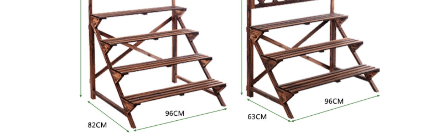 Gỗ chống ăn mòn ban công hoa đứng loại sàn nhiều lớp gỗ rắn vách ngăn chậu hoa trang trí sân vườn lưới chậu chậu giá - Kệ giá sách cho bé