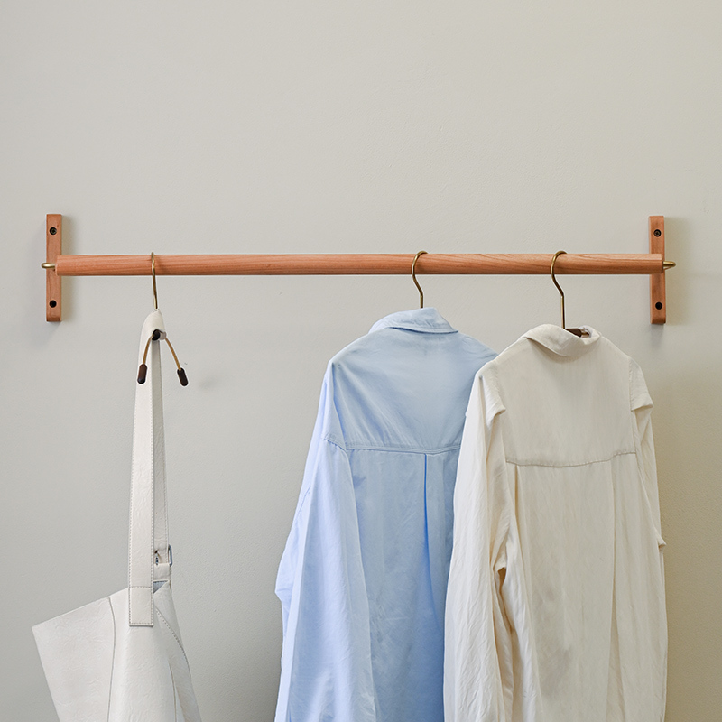 Beech Solid Wood Clothes Rack, Wall-Mounted Coat Rack for Clothing Store, Display Rack, Clothes Hanging Rack, Clothes Rod Beech Solid Wood Clothes Rack, Wall-Mounted Coat Rack for Clothing Store, Display Rack, Clothes Hanging Rack, Clothes Rod
