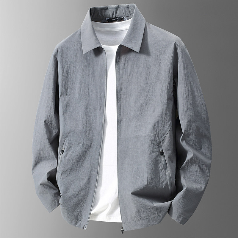 Pierre Cardin Summer Men's Sun Protection Clothing Lightweight Jacket 2026 New Casual Quick-Drying Lapel Single-Layer Jacket