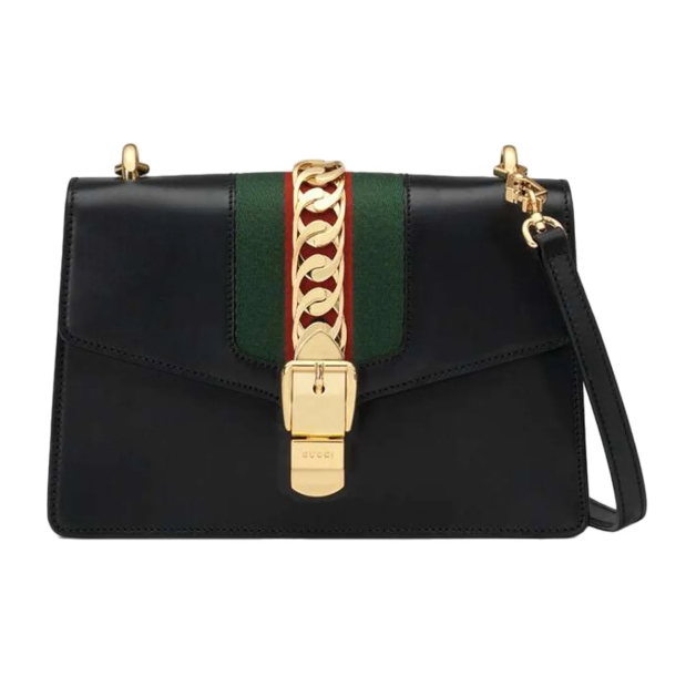 Gucci Luxury Brand 99% New Serbian White/Black Medium-Sized Crossbody Women's Bag Handbag