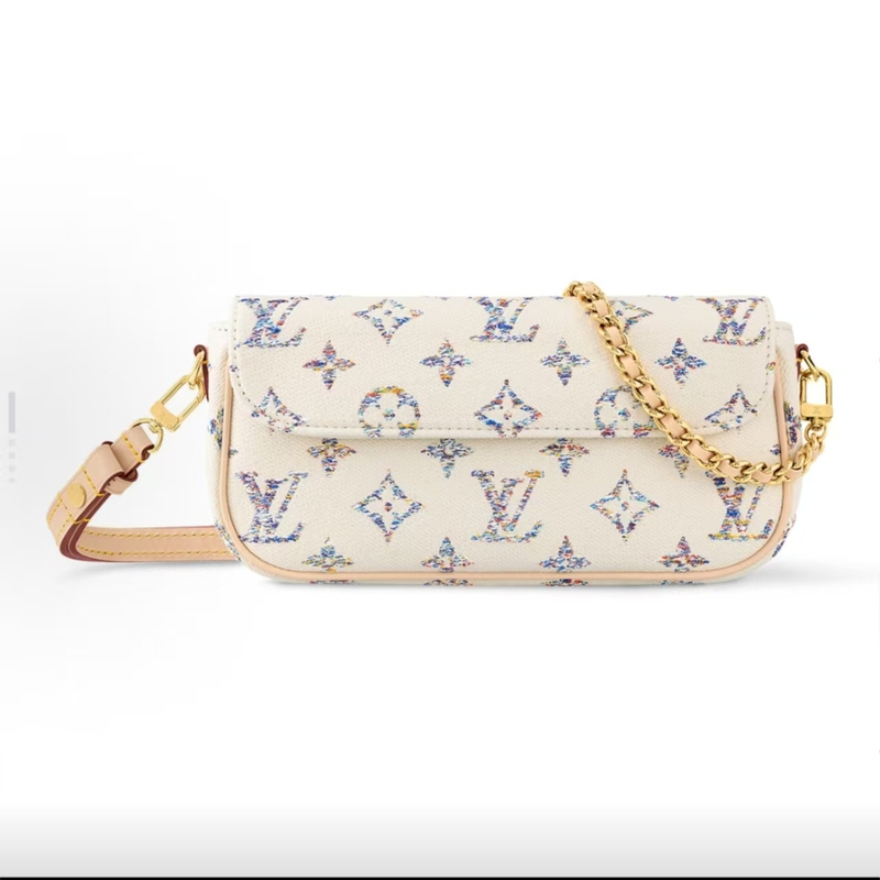Lv Louis Vuitton High-End Luxury Brand 99% New Ivy Nautical Series Blue and White Handbag Wz