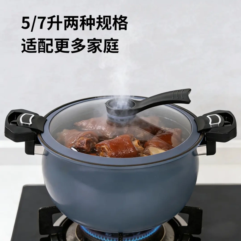 Fengke Micro-Pressure Cooker, Pure Titanium Non-Stick Stew Pot, Thickened Double-Handle Pressure Cooker for Cooking Porridge, Suitable for Household Induction Cookers and Gas Stoves Fengke Micro-Pressure Cooker, Pure Titanium Non-Stick Stew Pot, Thickened Double-Handle Pressure Cooker for Cooking Porridge, Suitable for Household Induction Cookers and Gas Stoves