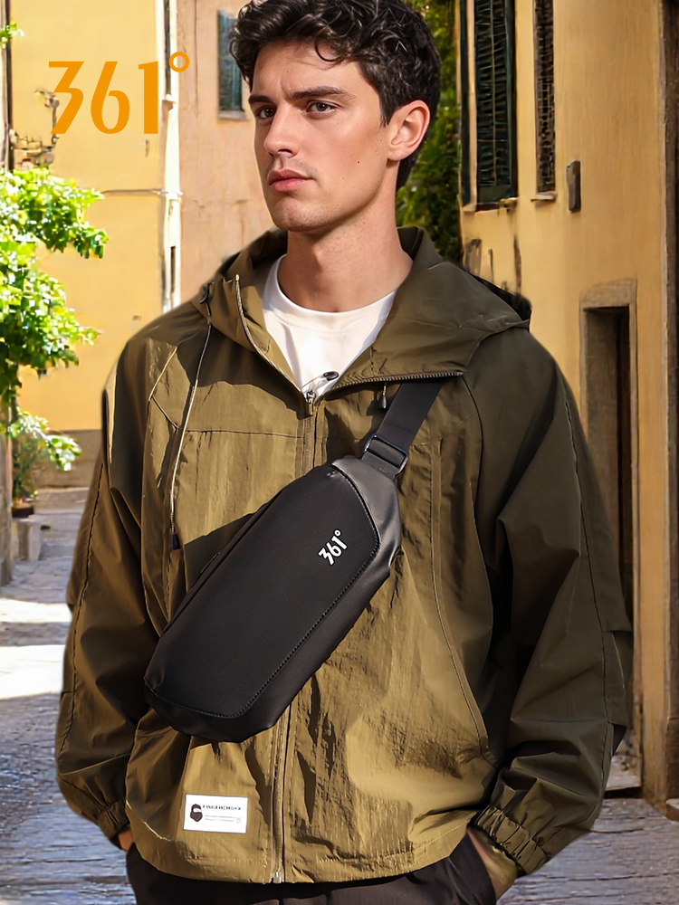 361 Crossbody Bag Men's Chest Bag Portable Cycling Bag Magnetic Buckle Commuter Backpack Lightweight Waist Bag Mobile Phone Shoulder Bag