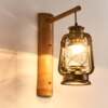 Retro Horse Lantern Wall Lamp, Antique Kerosene Lamp, Tea House Inn Homestay Decoration, Hot Pot Restaurant Creative and Personalized Bamboo Art Wall Lamp