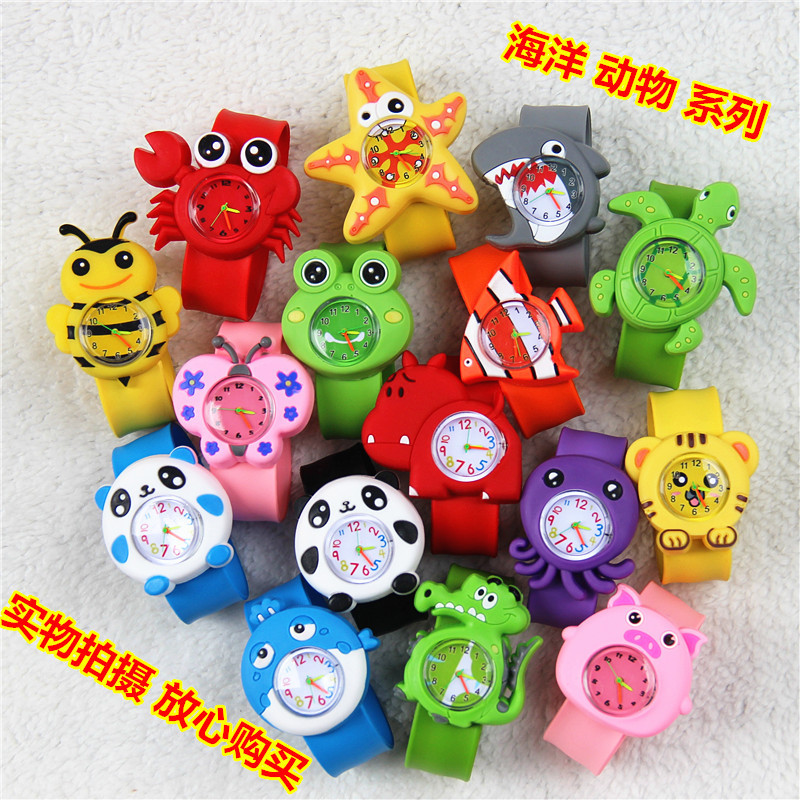 Xiaohongshu's Same Green Turtle Watch with the Same Sand Sculpture Shark Turtle Pat Watch Cartoon Toy Watch Turtle
