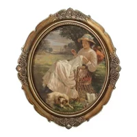 Вязание девочки (ретро цвет)