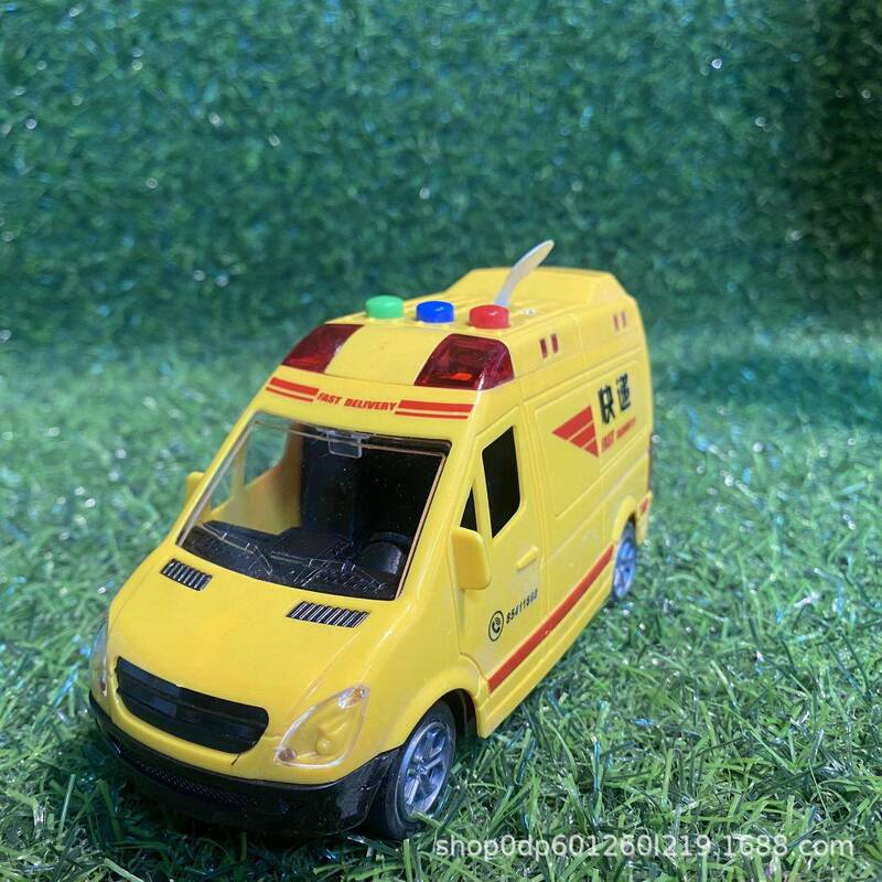Jiarui Toy Express Ambulance Delivery Car Rj/Ruijia Car Children's Boys' Toy with Sound and Light for Ages 3-6