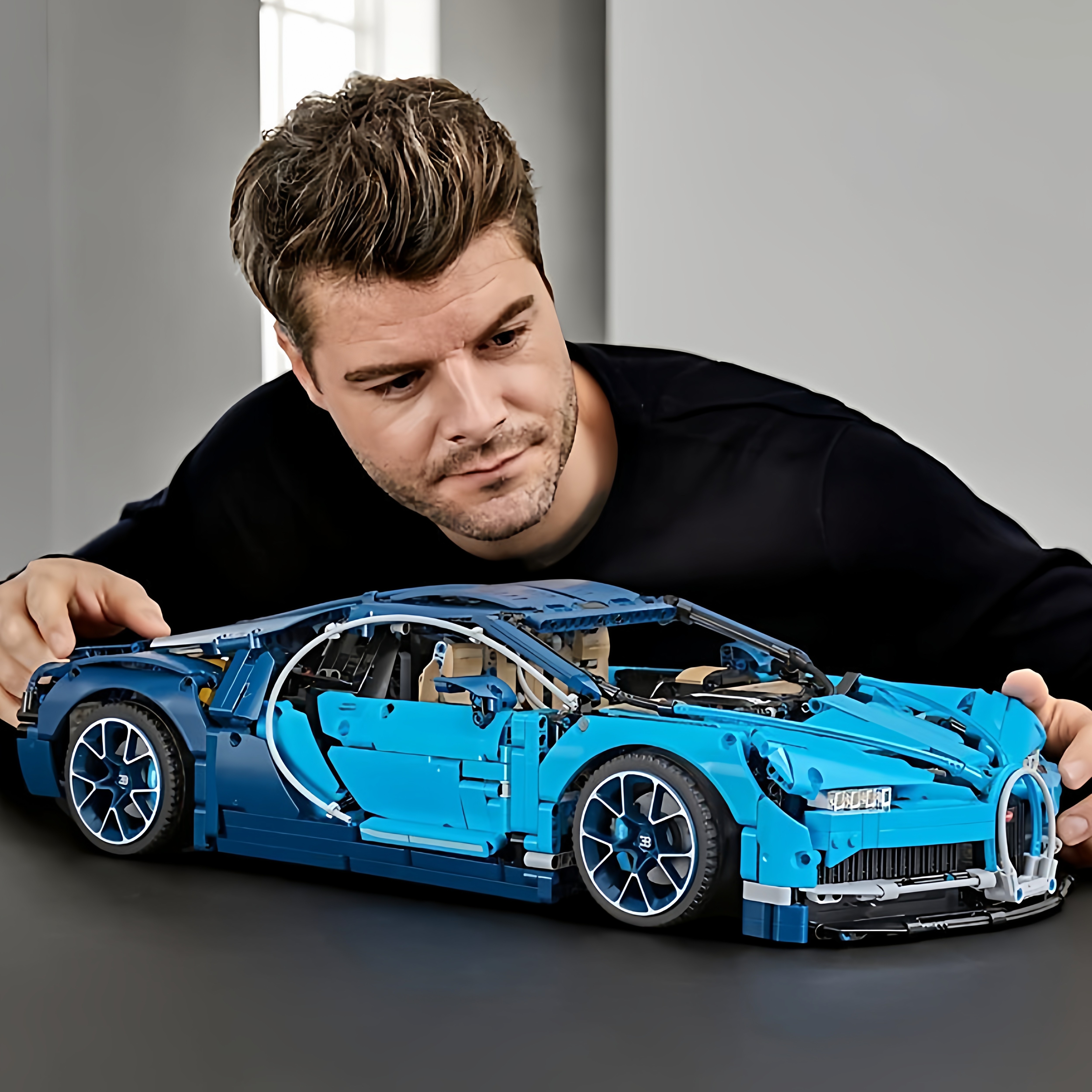 1:8 Bugatti Veyron в сборе legao строительные блоки модель спортивного автомобиля обучающая игрушка гоночный сложный подарок