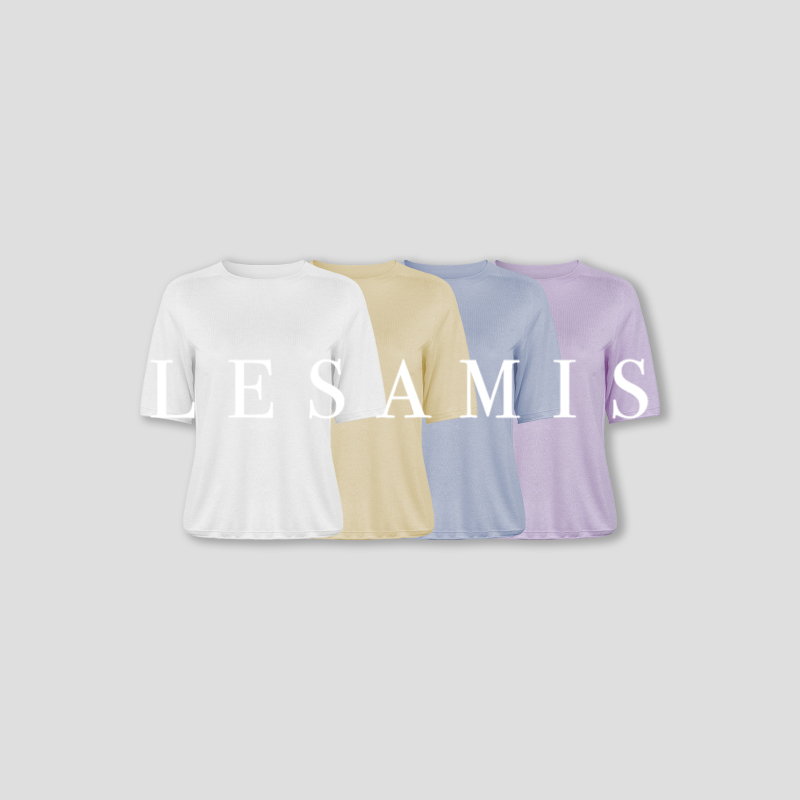 Lesamis·「Ice Stream Light Shirt」Ready-To-Wear·Ice-Feel Acetate Mulberry Silk Knitted Short-Sleeve 2002097 Lesamis·「Ice Stream Light Shirt」Ready-To-Wear·Ice-Feel Acetate Mulberry Silk Knitted Short-Sleeve 2002097