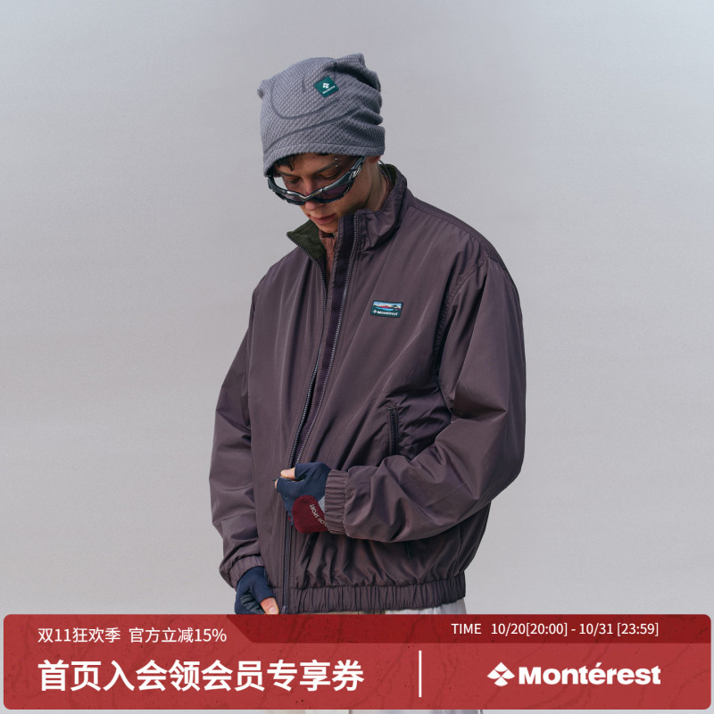 Instant Mountain Monrest Retro Loose Velvet-Lined Stand-Up Collar Jacket Outdoor Casual Water-Repellent Warm Jacket Instant Mountain Monrest Retro Loose Velvet-Lined Stand-Up Collar Jacket Outdoor Casual Water-Repellent Warm Jacket