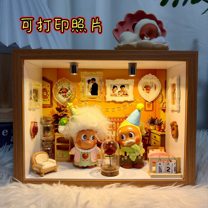 Heart-Pounding Star-Shaped Umbilical Cord and Fetal Hair Collection Box, Photo Frame, Fetal Hair Storage Bottle, Family of Three Display Box Heart-Pounding Star-Shaped Umbilical Cord and Fetal Hair Collection Box, Photo Frame, Fetal Hair Storage Bottle, Family of Three Display Box