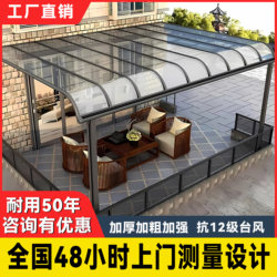 Aluminum Alloy Canopy Outdoor Rainproof Courtyard Canopy Eaves Household Shed Balcony Endurance Board Awning Sun Room