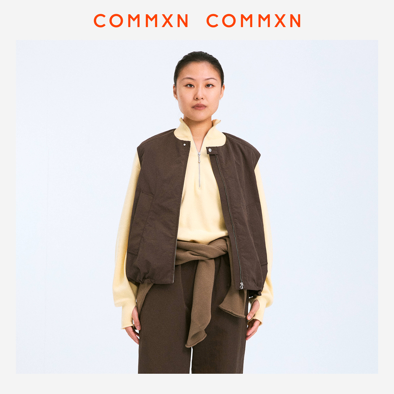 Commxn Balloon Vest 26 Autumn New Women's Commuting Wear with Adjustable Drawstring Hem, Lightweight and Breathable for Outdoor Use Commxn Balloon Vest 26 Autumn New Women's Commuting Wear with Adjustable Drawstring Hem, Lightweight and Breathable for Outdoor Use