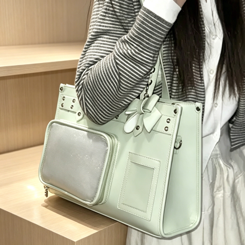 Hidden Compartment Fan Bag for Small Items, Korean Style Single Shoulder Crossbody Backpack for Concerts, Hidden Compartment College Women's Bag