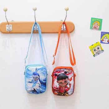 New cartoon crossbody bag children's nezha's mind ao bing shoulder bag going out fashionable creative coin storage wallet men