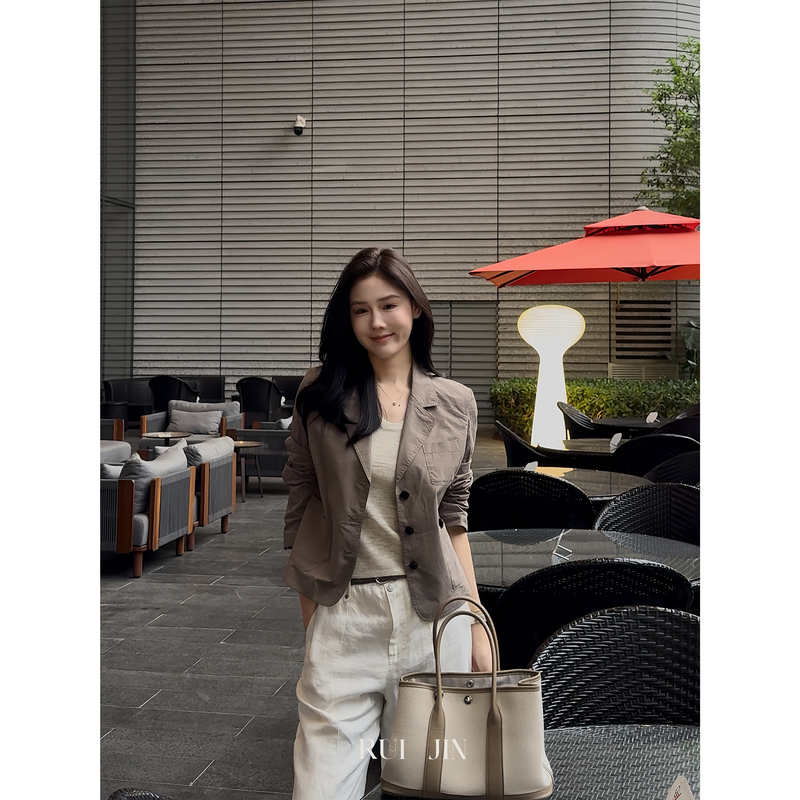 【Ruijin】Minimalist Hakusho Old Money Style Blazer with Suit Collar for Women, Stylish and Versatile for Work and Casual Wear