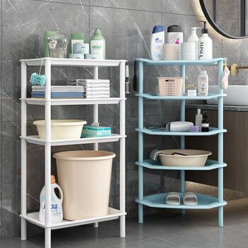 Bathroom storage shelf bathroom wash basin u wash basin toilet plastic storage triangle floor basin
