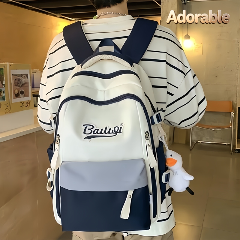 Japanese School Bag for College Students, Large Capacity, Men's Style, High School Student Backpack, Simple Backpack for Female Junior High School Students