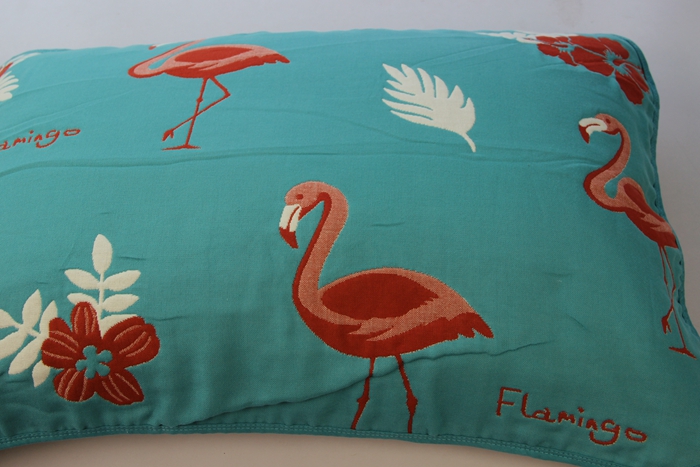 Flamingo dày bông khăn bông gạc mềm thở đa jacquard gối bao gồm một cặp Formula - Khăn gối khăn trải gối