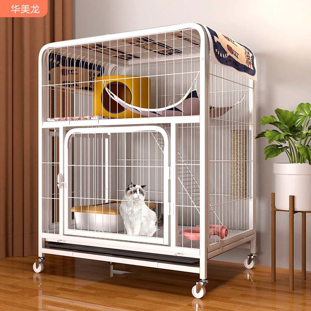 猫用ケージ、猫用ヴィラ、室内猫用トイレ、特大フリースペース、猫小屋、猫用シェルター、猫用ベッド