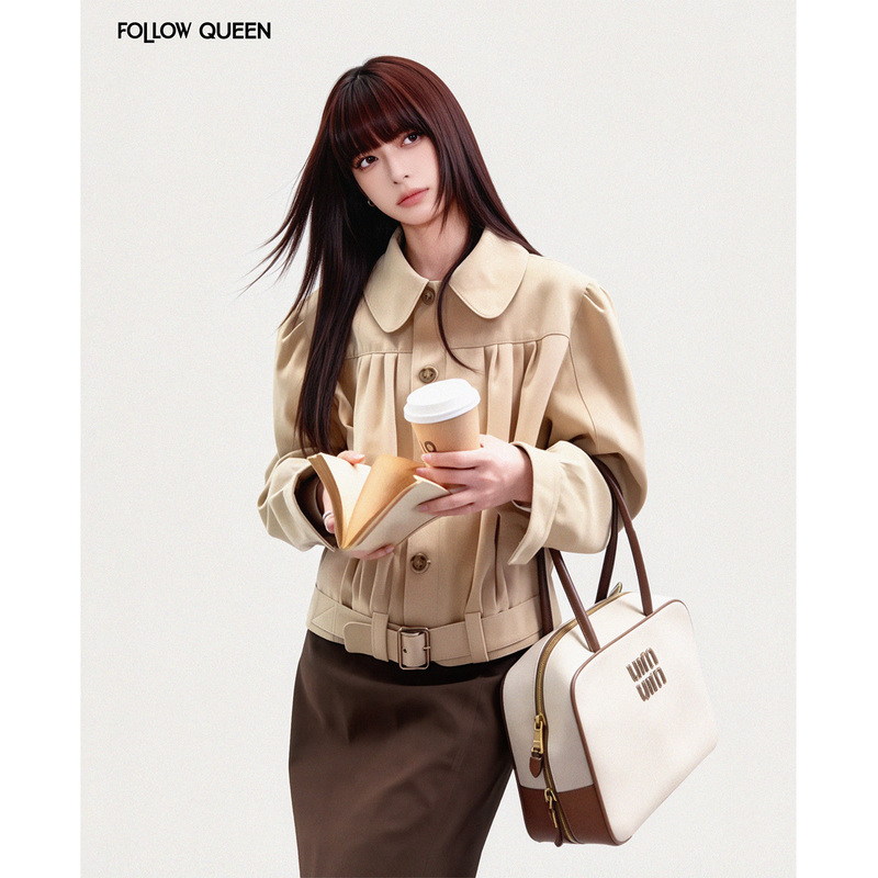 Followqueen Atmospheric Maillard-Style Khaki Short Jacket 26 Autumn Workwear Jacket Beautiful Top Followqueen Atmospheric Maillard-Style Khaki Short Jacket 26 Autumn Workwear Jacket Beautiful Top